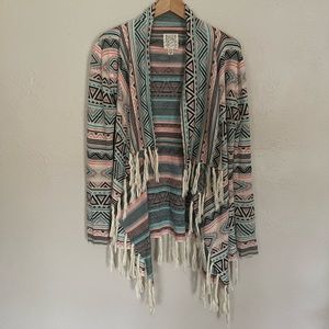 Billabong Cardigan With Aztec Design Size Medium